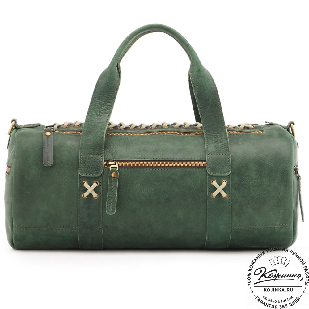  Кожаная сумка "Тайлер" (изумруд) 